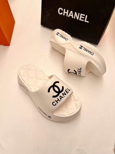 Chanel Imported Platform Slippers