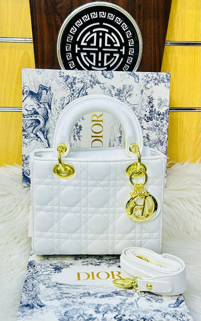 Christian Dior CD Lady bag White