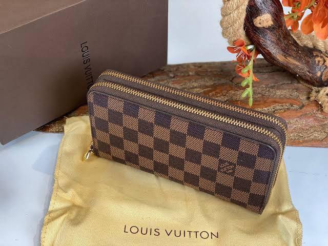 Louis Vuitton LV Double Zipper Wallet Checkered