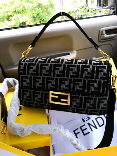 Fendi Baguette Bag Medium Size Black