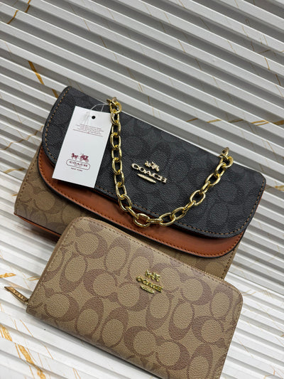 Coach Shoulder bag with Wallet Grey