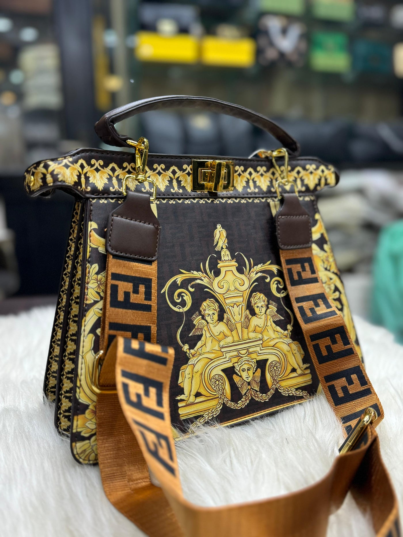 Fendi x Versace Fendance Peekaboo Handbag