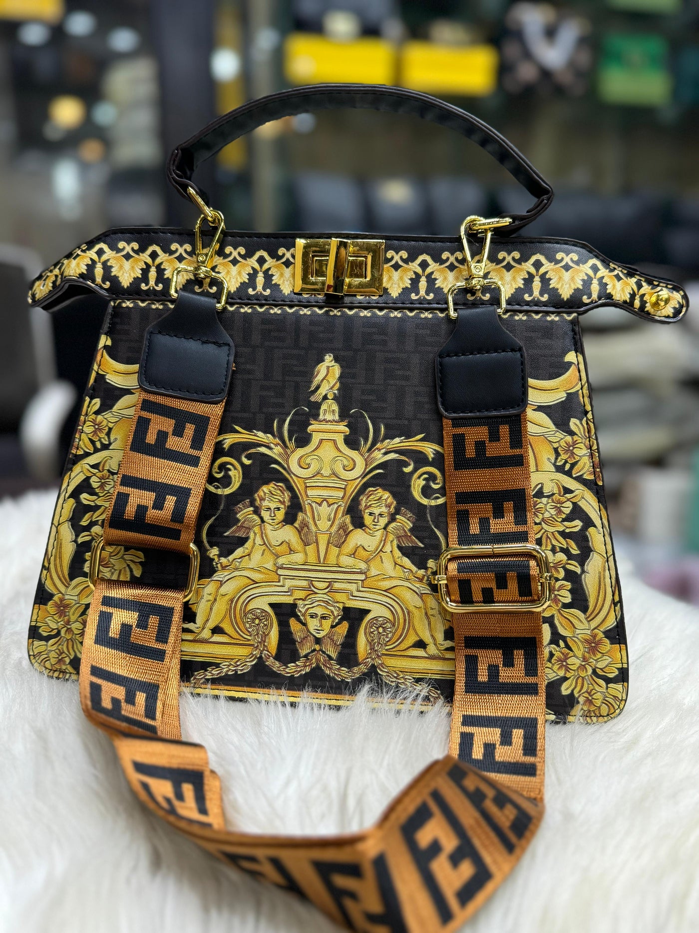 Fendi x Versace Fendance Peekaboo Handbag