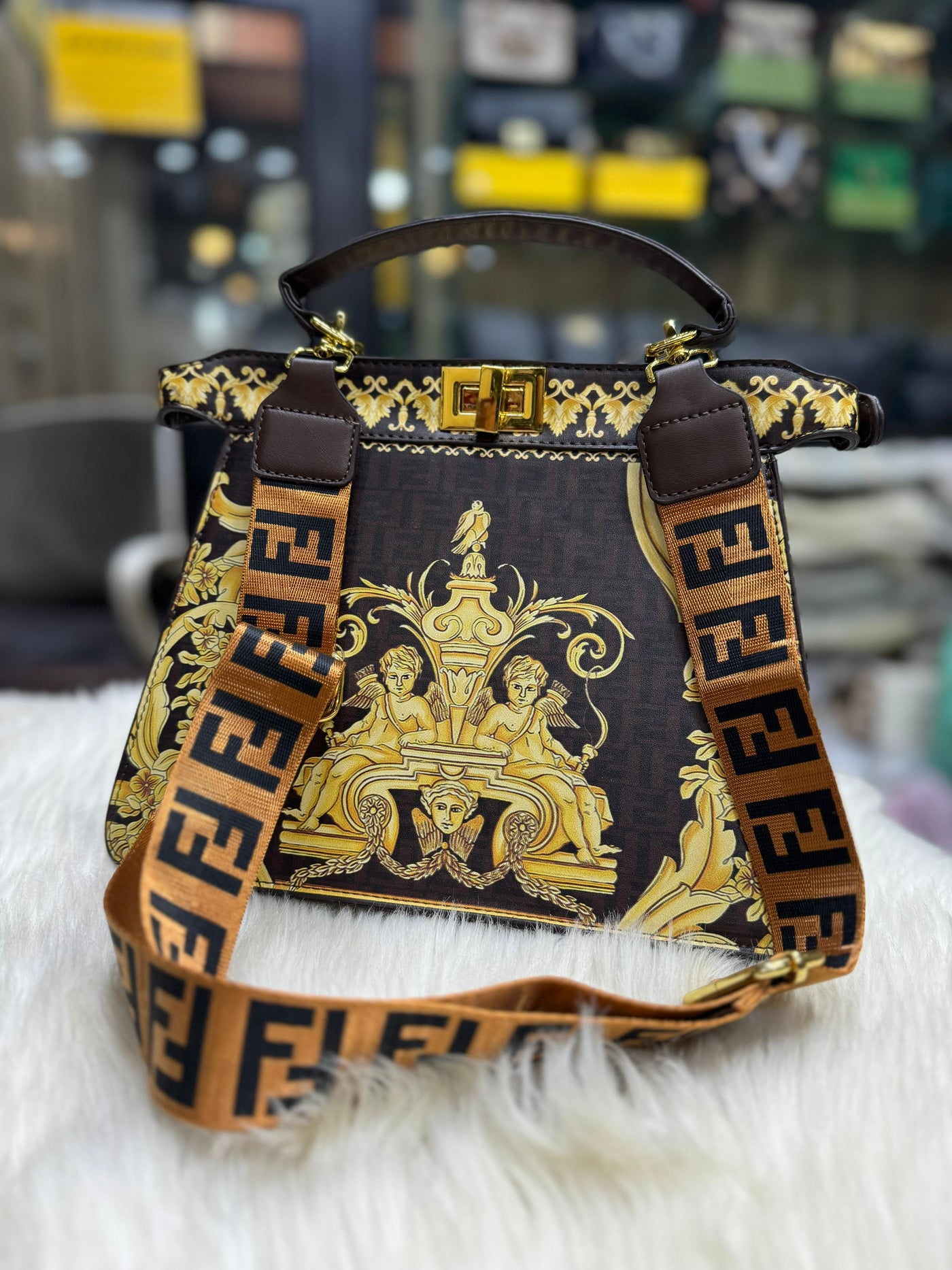 Fendi x Versace Fendance Peekaboo Handbag