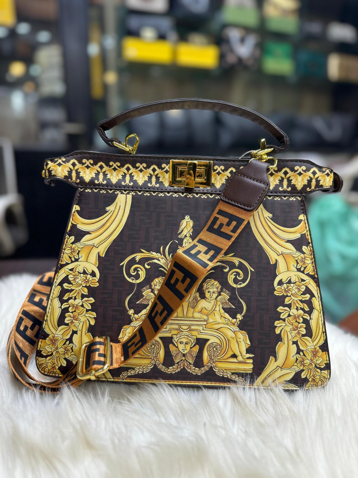 Fendi x Versace Fendance Peekaboo Handbag