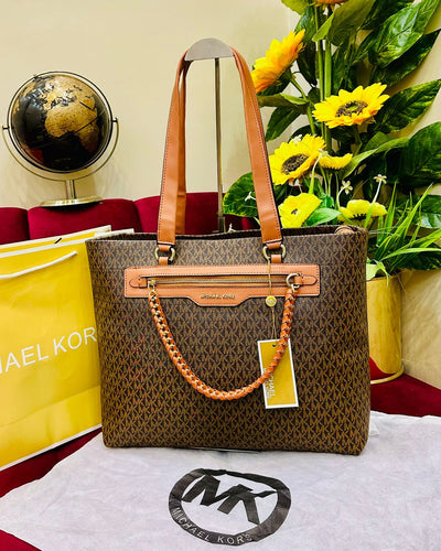 Michael Kors MK Slater Tote Bag Brown