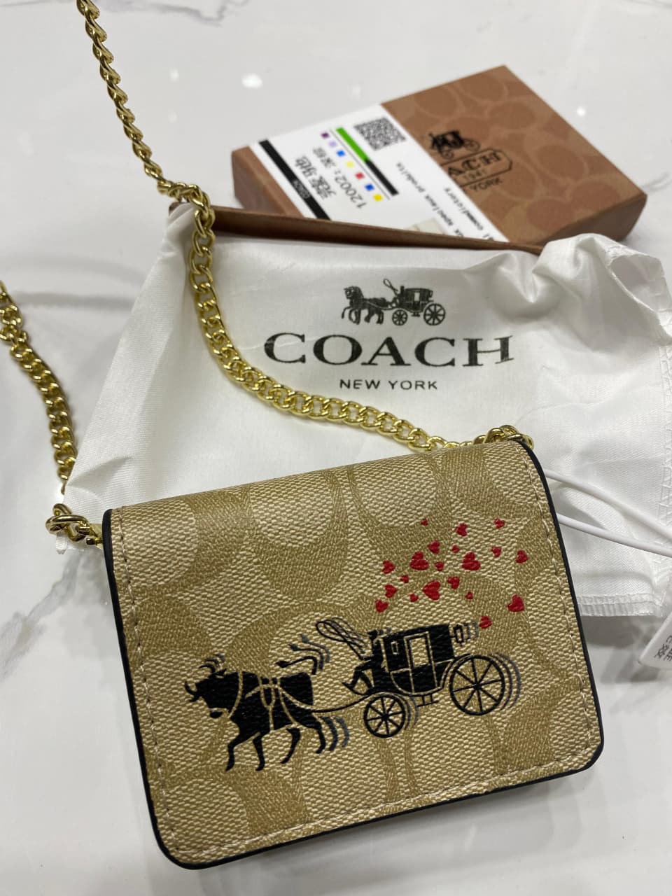 Coach Mini Crossbody Bag Beige