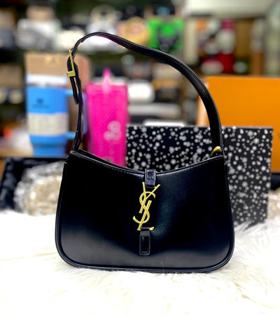 Yves Saint Laurent YSL Le 5 à 7 logo-plaque Leather Shoulder Bag