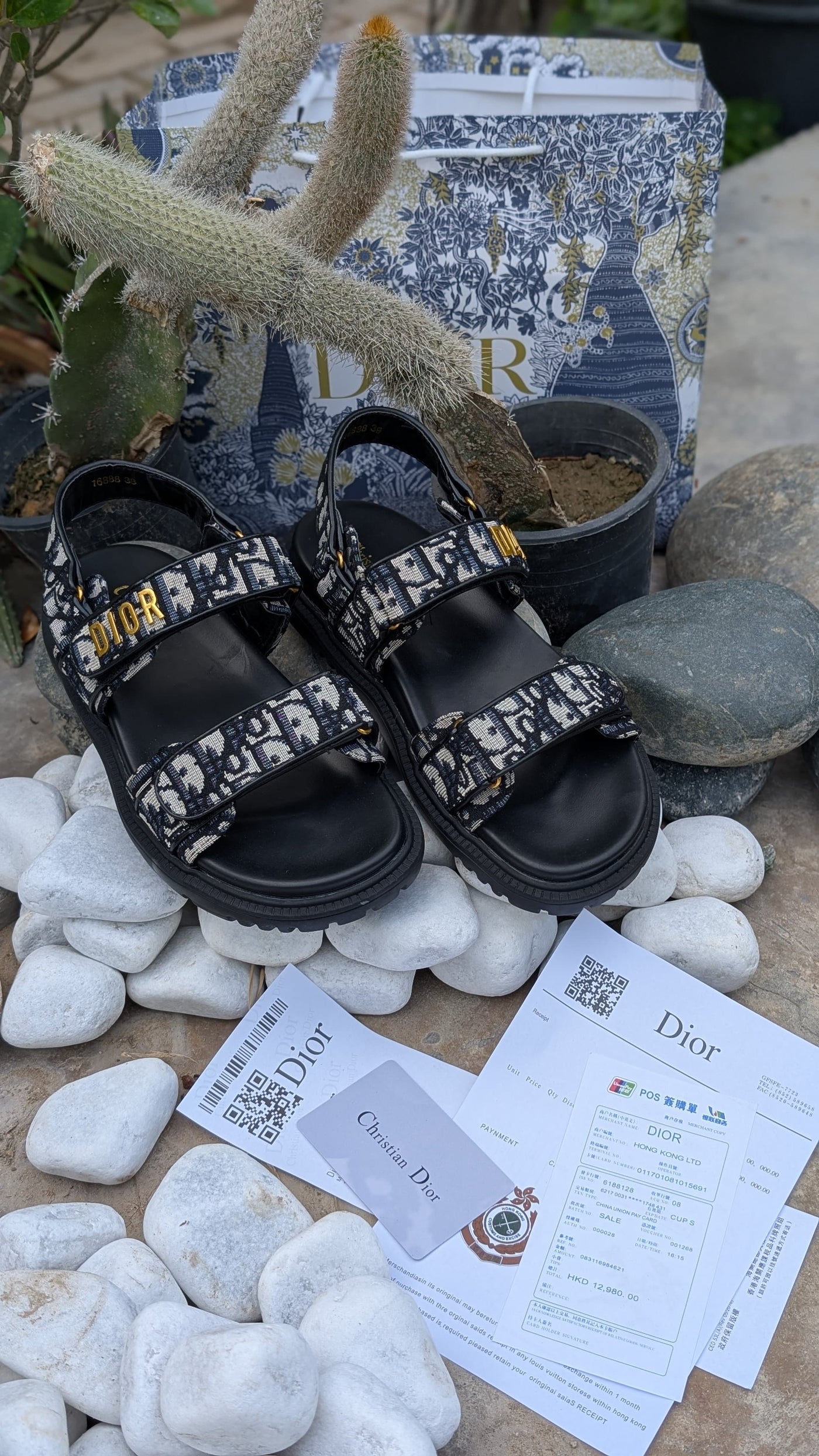 Christian Dior CD Dioract Embroidered Sandal