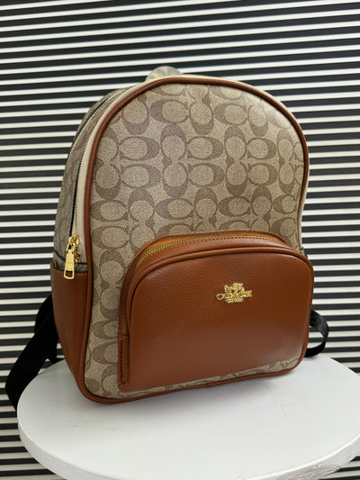 Coach Court Backpack in Signature Canvas Brown