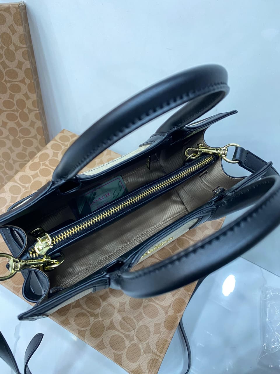 Coach Shoulder Handbag with Long Belt