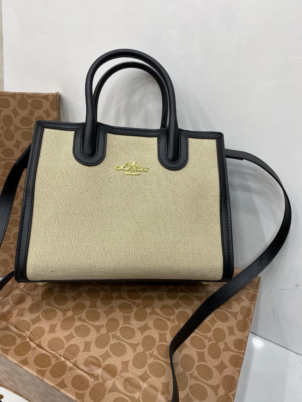 Coach Shoulder Handbag with Long Belt