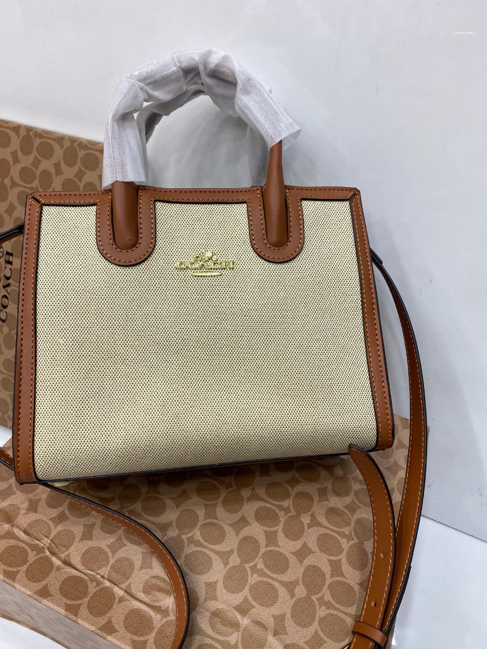 Coach Shoulder Handbag with Long Belt