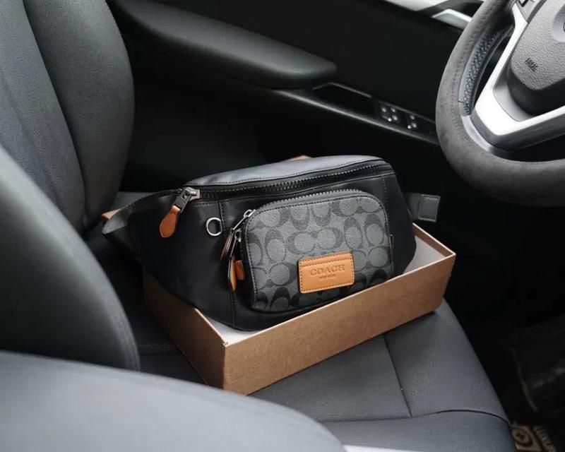 COACH X JEAN MICHEL BASQUIAT TRACK BELT BAG IN SIGNATURE CANVAS