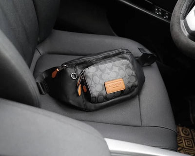 COACH X JEAN MICHEL BASQUIAT TRACK BELT BAG IN SIGNATURE CANVAS