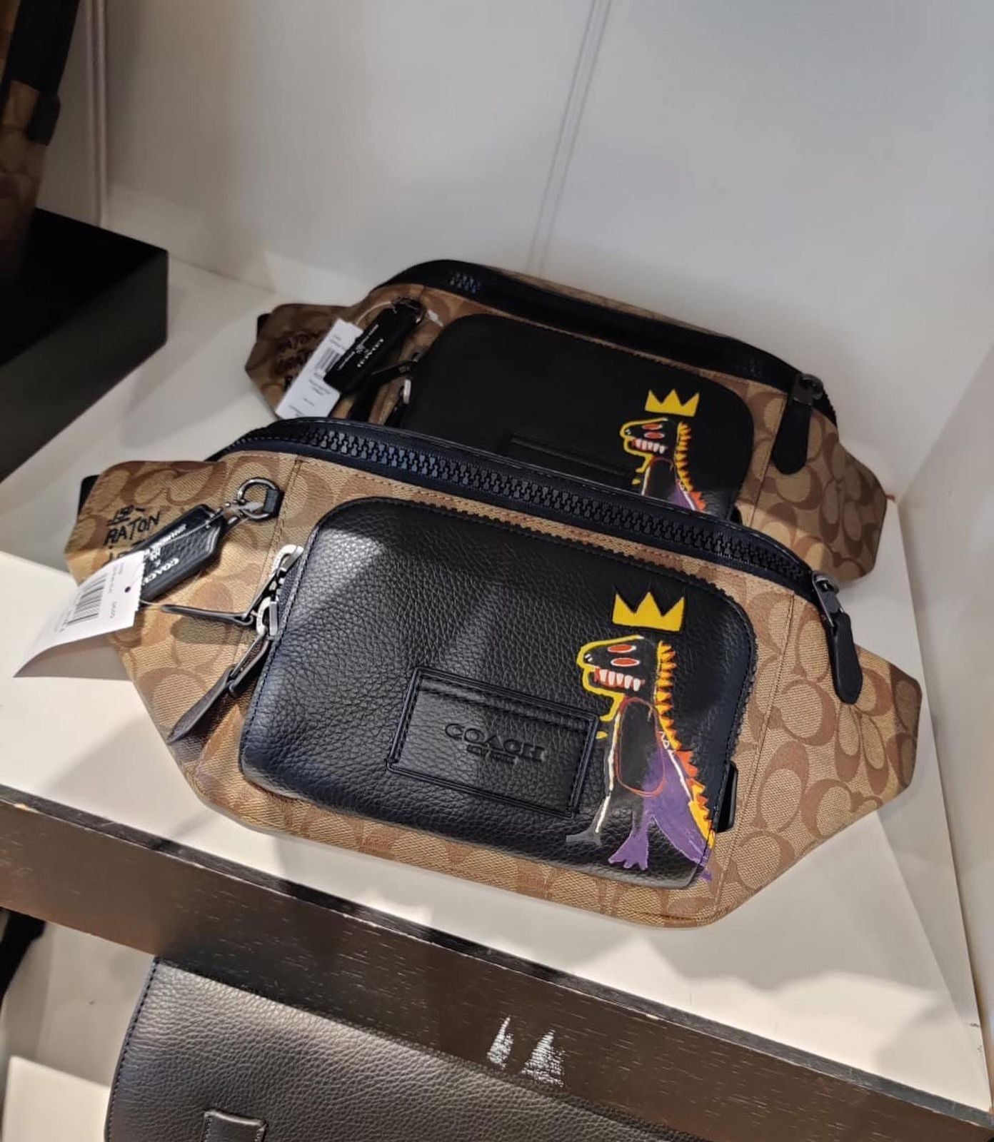 COACH X JEAN MICHEL BASQUIAT TRACK BELT BAG IN SIGNATURE CANVAS