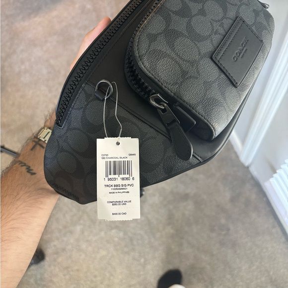 COACH X JEAN MICHEL BASQUIAT TRACK BELT BAG IN SIGNATURE CANVAS
