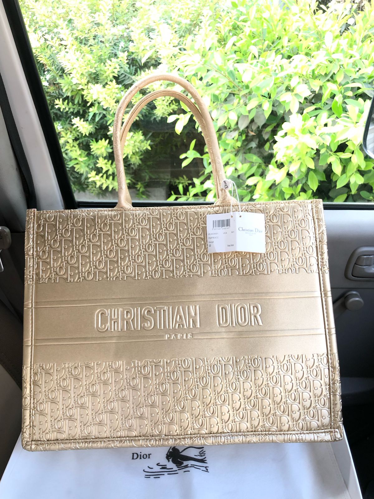 Christian Dior CD Book Tote bag Gold