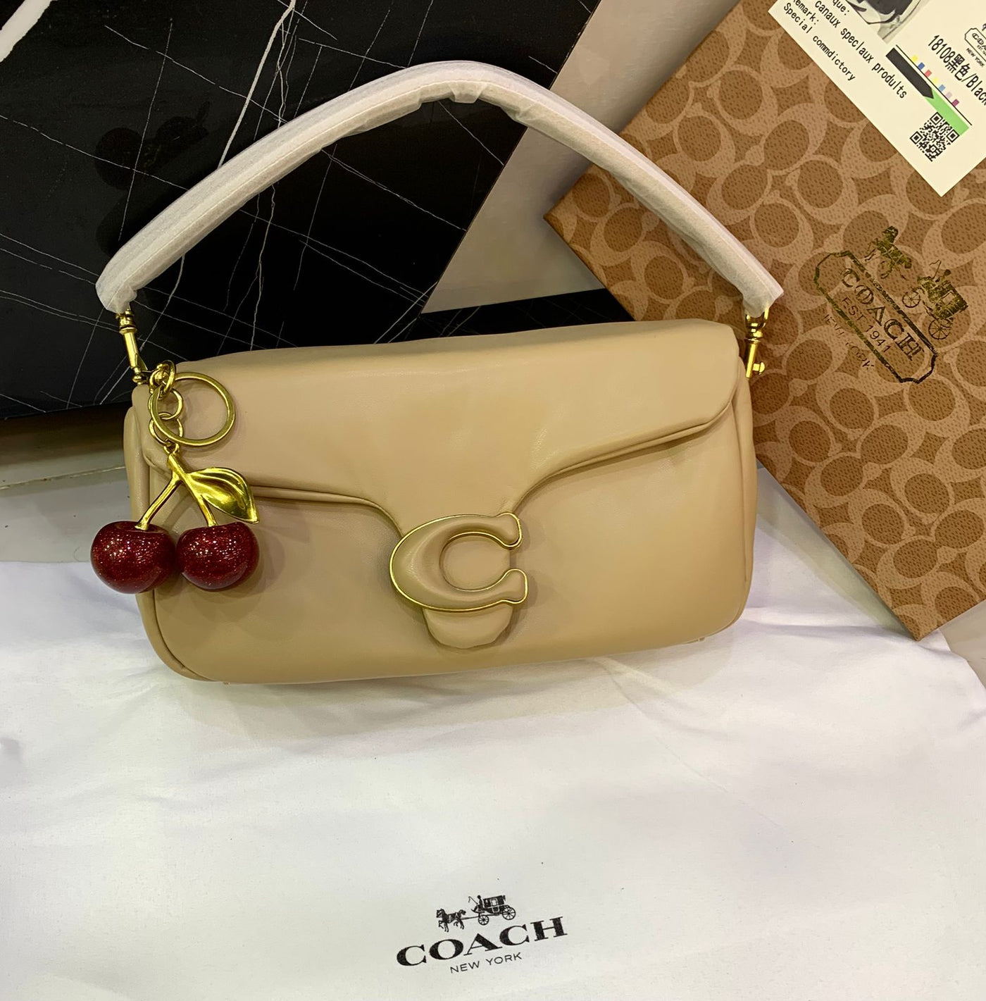 Luxury Brand Co-ach Pillow Tabby Shoulder Bag for Women