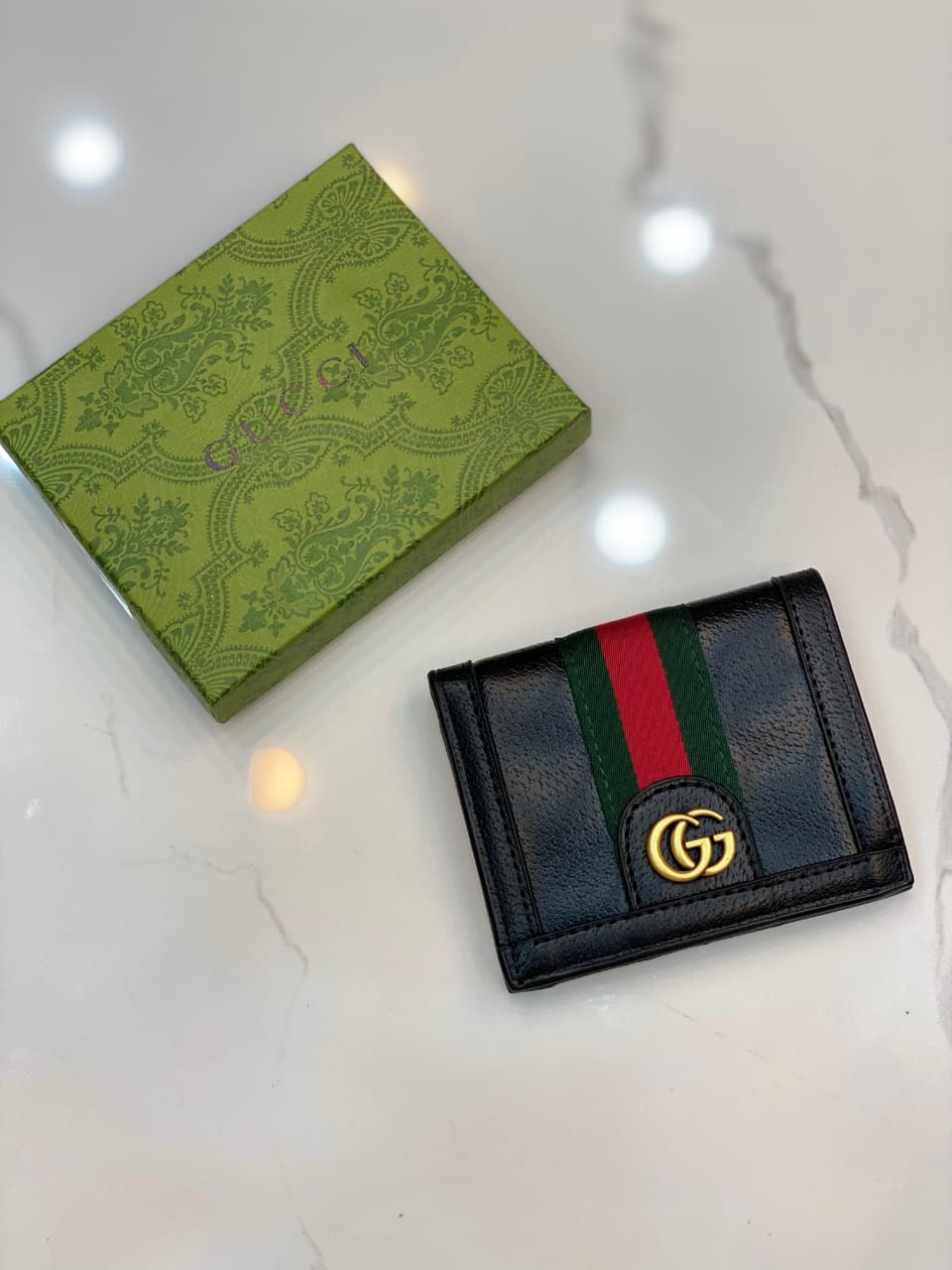 Designer Guc ci GG Small Leather Wallet for Men and Women