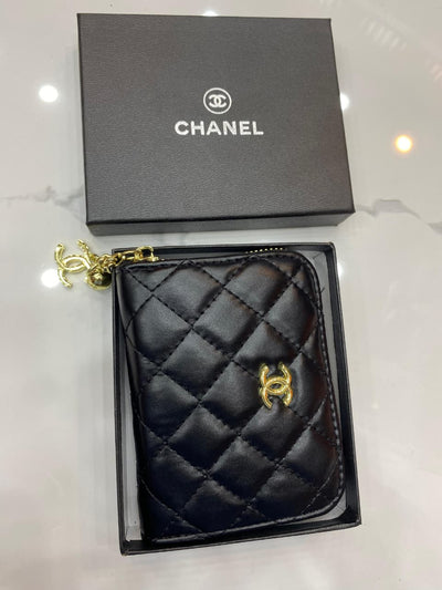 Famous Brand CC Cha nel Small Leather Wallet for Men and Women