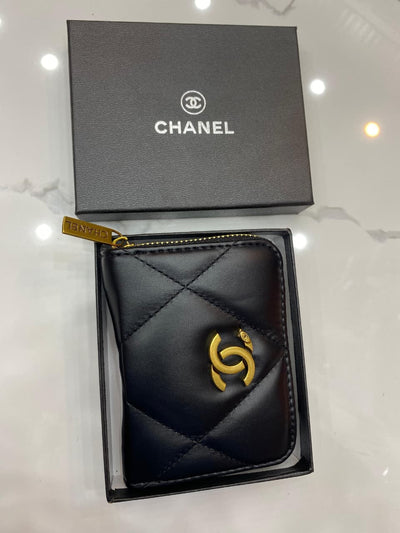 Famous Brand CC Cha nel Small Leather Wallet for Men and Women