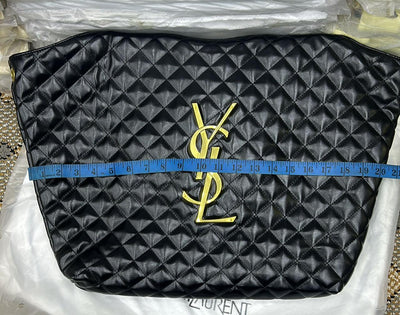 Famous Brand Y-S-L Y-ves Sa-int Lau-rent icare Black Quilted Maxi Big Size Tote bag for Women