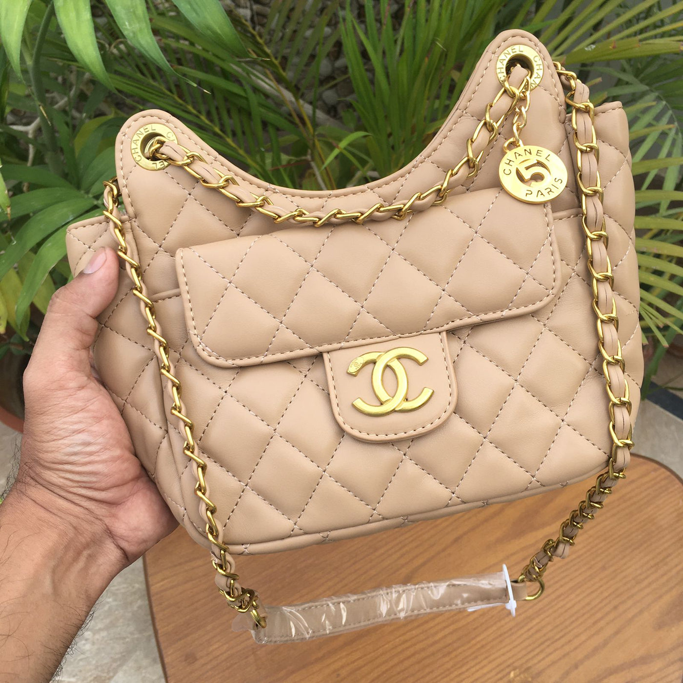 Famous Brand CC Cha-nel Small Hobo Shoulder Bag for Women