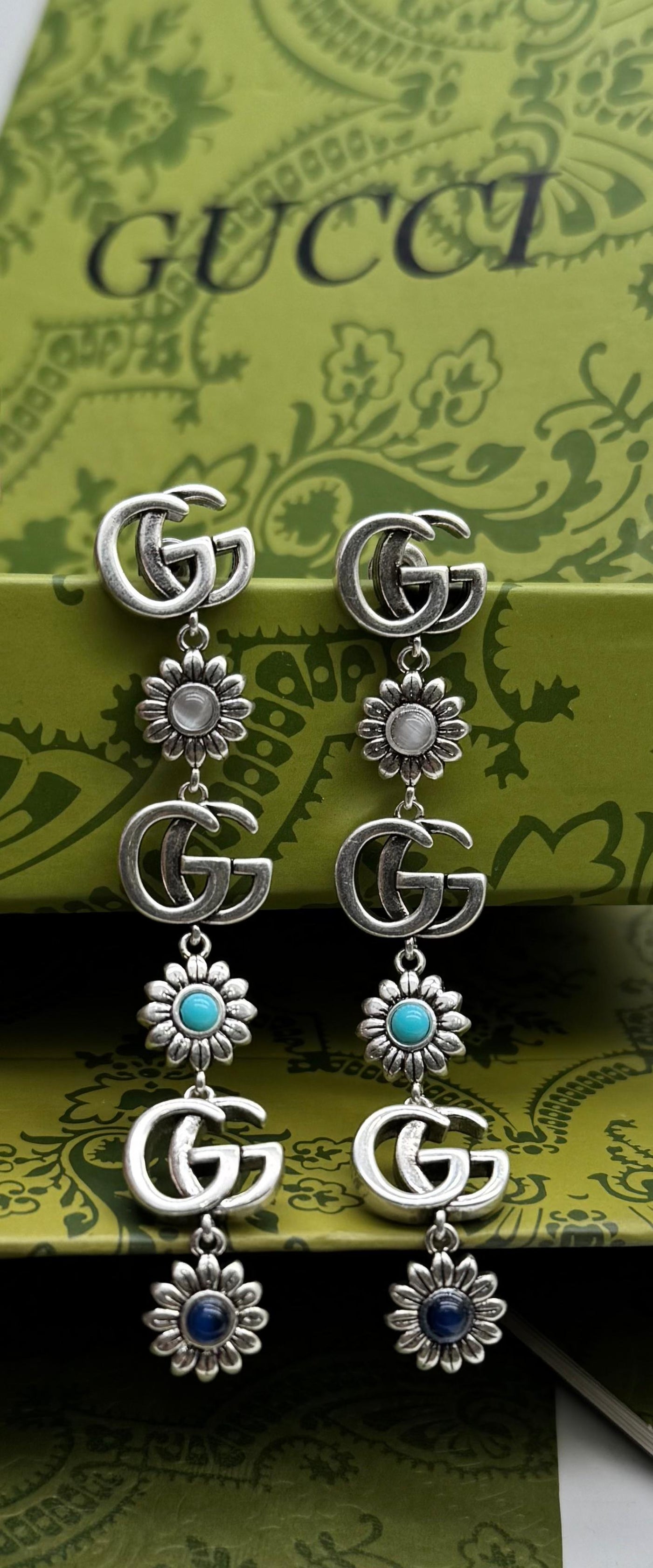 Designer GG Gu-cci Flower Earrings for Women