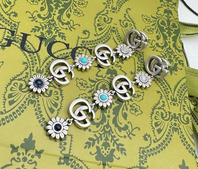 Designer GG Gu-cci Flower Earrings for Women