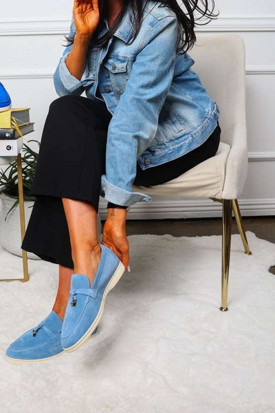 Lro Piana Light Blue Shoes for Women