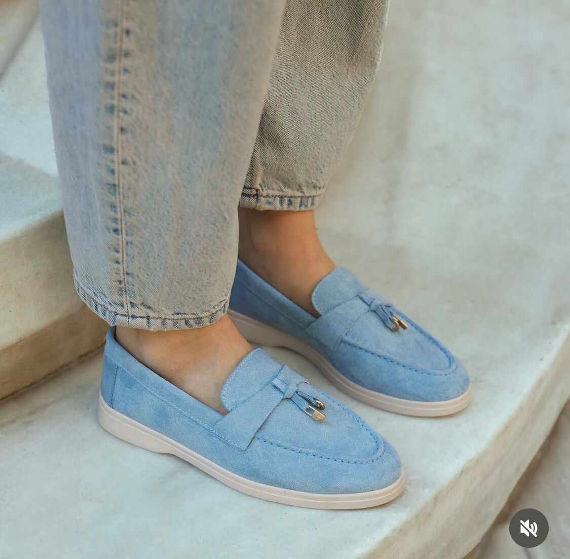 Lro Piana Light Blue Shoes for Women