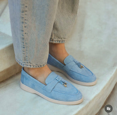 Lro Piana Light Blue Shoes for Women