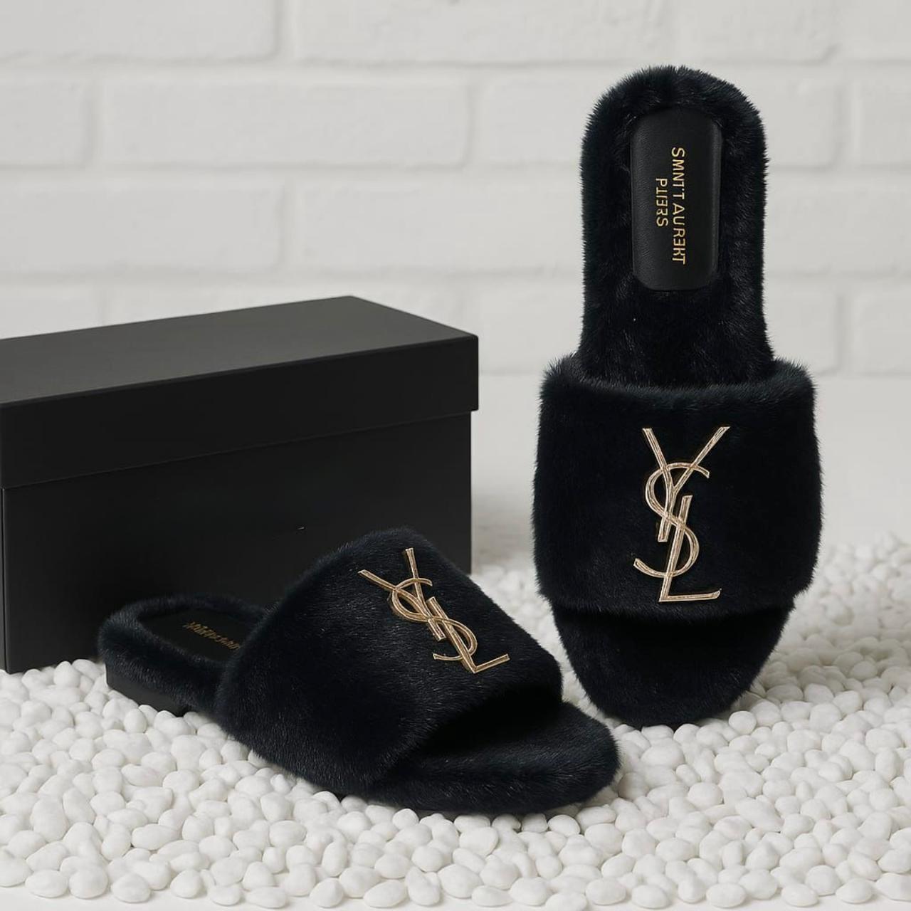 YSL Furr Slippers for Women