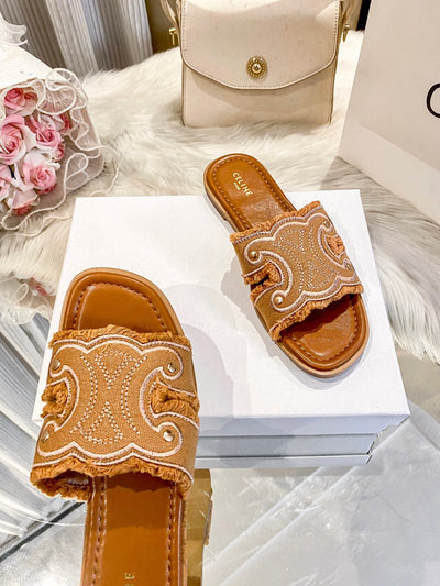 Designer Brand Cel-ine Imported Slide Slippers for Women