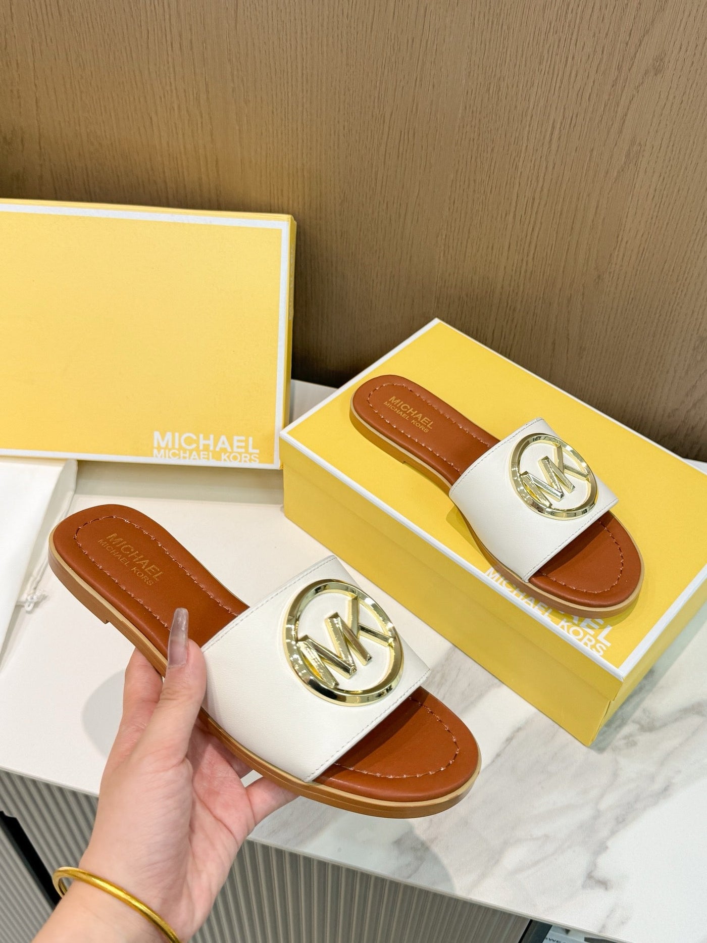 Famous Brand MK Mich-ael Ko-rs Imported Slippers for Women