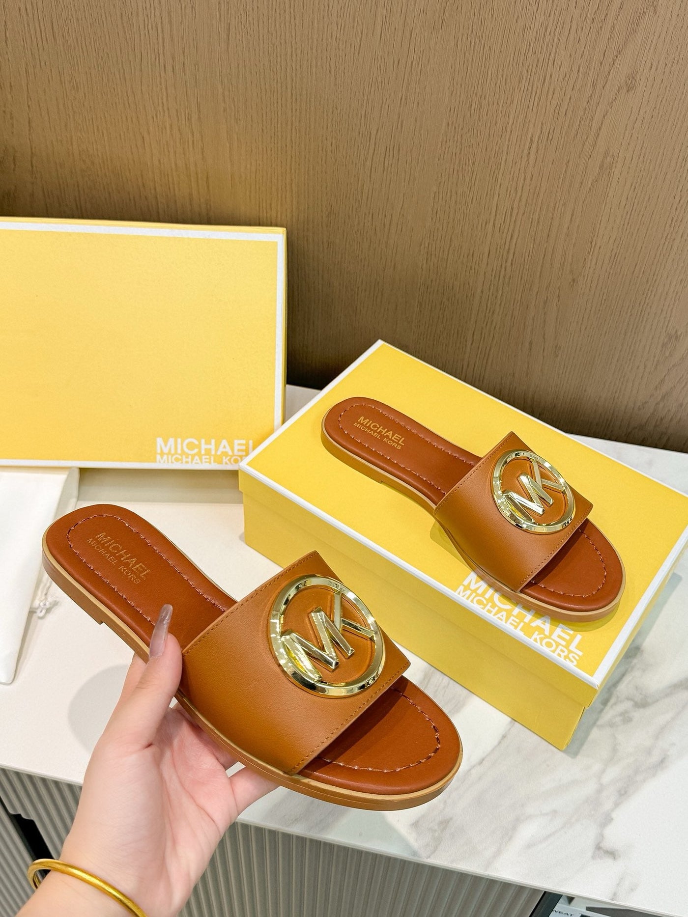 Famous Brand MK Mich-ael Ko-rs Imported Slippers for Women