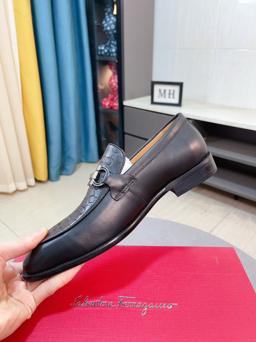Famous Salva-tore Ferragamo Formal Leather Business Shoes for Men