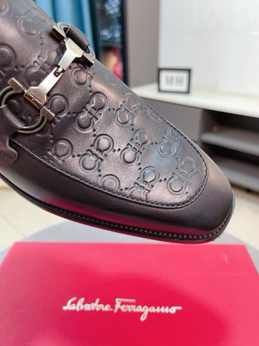 Famous Salva-tore Ferragamo Formal Leather Business Shoes for Men