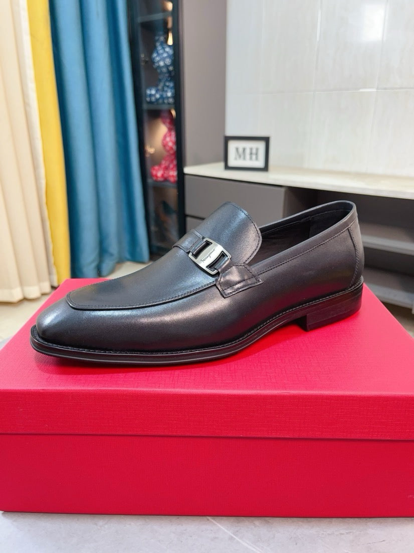 Famous Salva-tore Ferragamo Formal Leather Business Shoes for Men