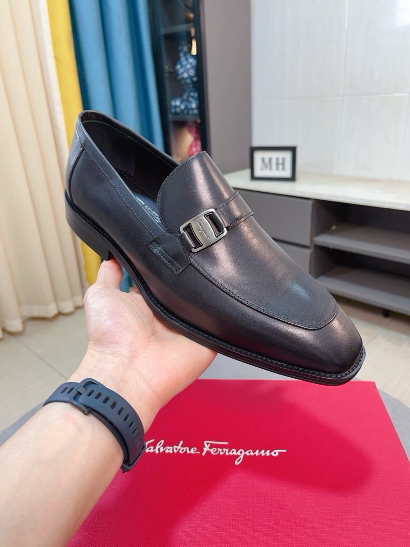 Famous Salva-tore Ferragamo Formal Leather Business Shoes for Men