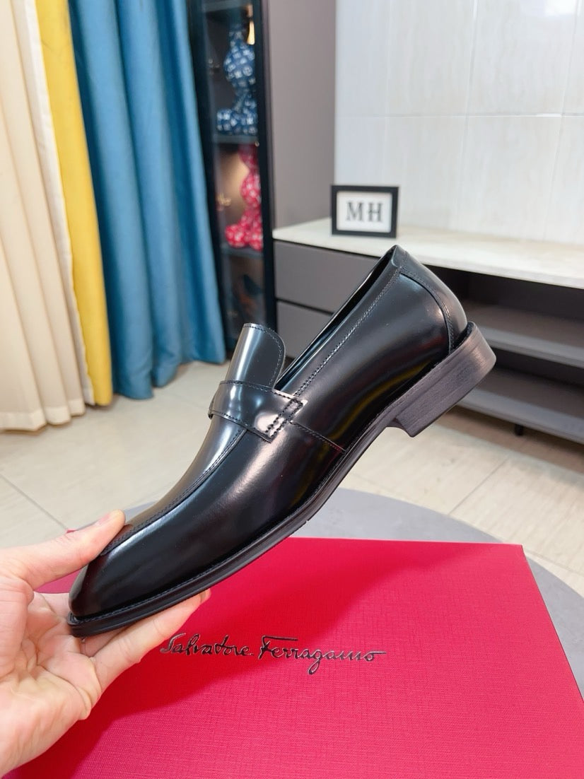 Famous Salva-tore Ferragamo Formal Leather Business Shoes for Men