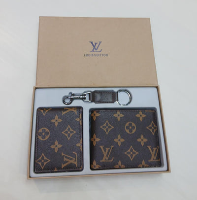 Famous Brands wallets cardholder and keychain Gift set For Men