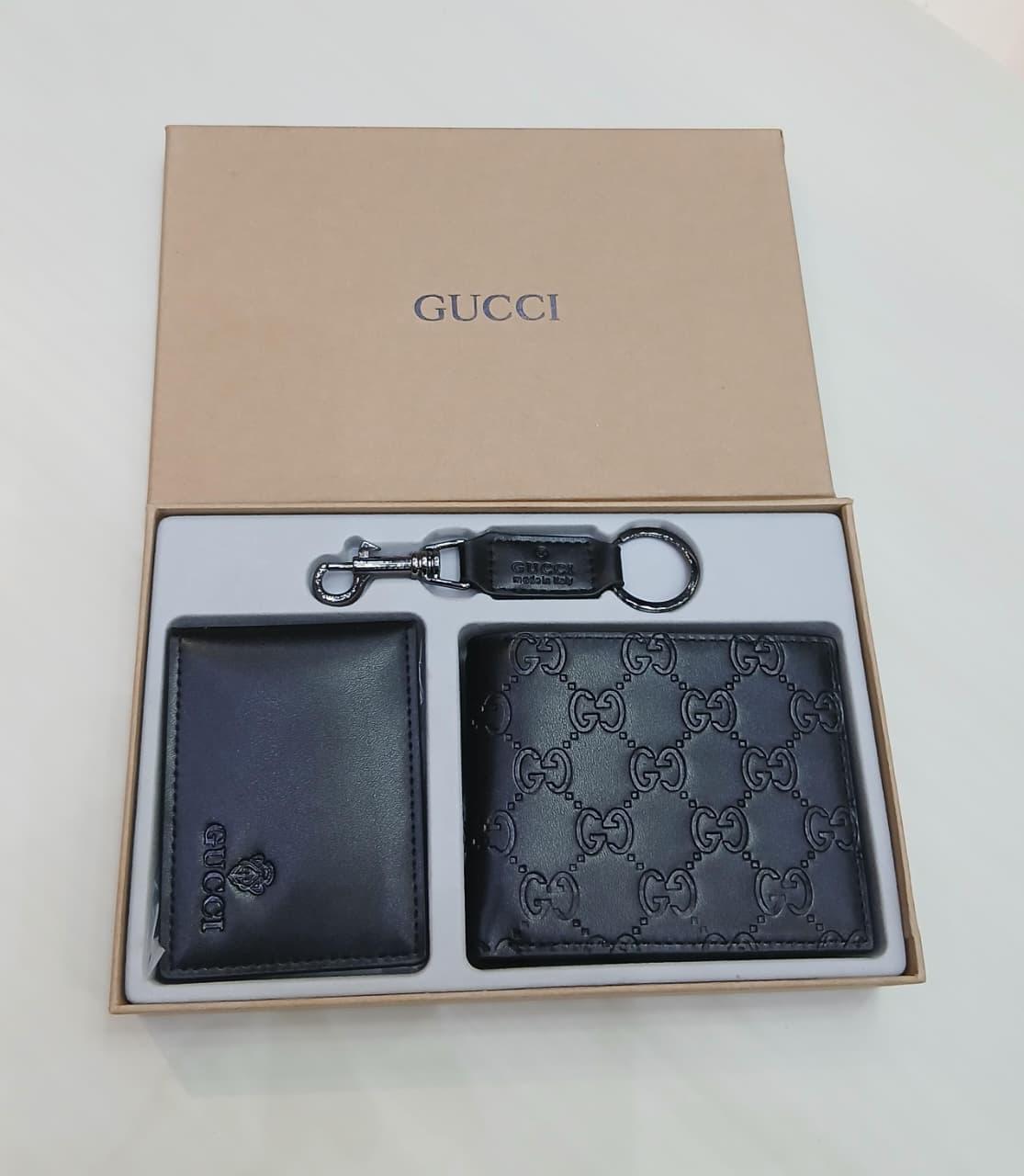 Famous Brands wallets cardholder and keychain Gift set For Men