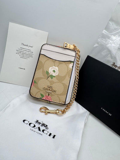Famous Brand Coa-ch zip card case for women