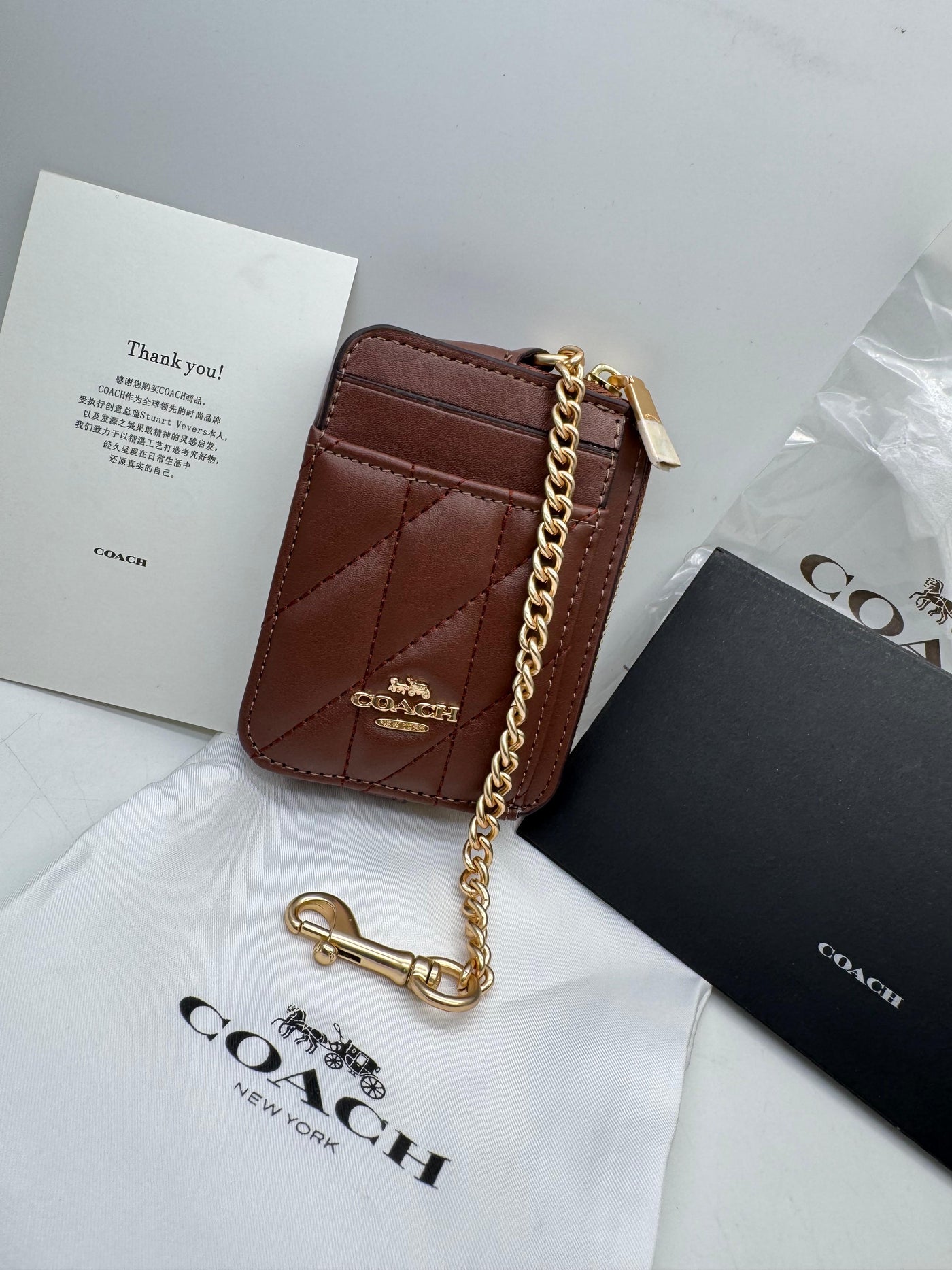 Famous Brand Coa-ch zip card case for women