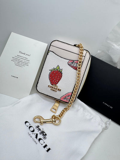 Famous Brand Coa-ch zip card case for women