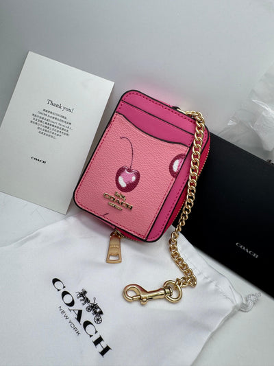 Famous Brand Coa-ch zip card case for women