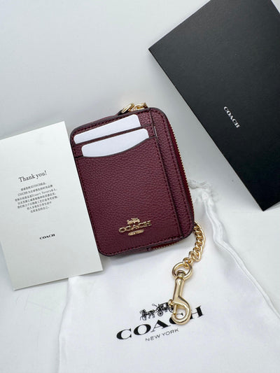 Famous Brand Coa-ch zip card case for women