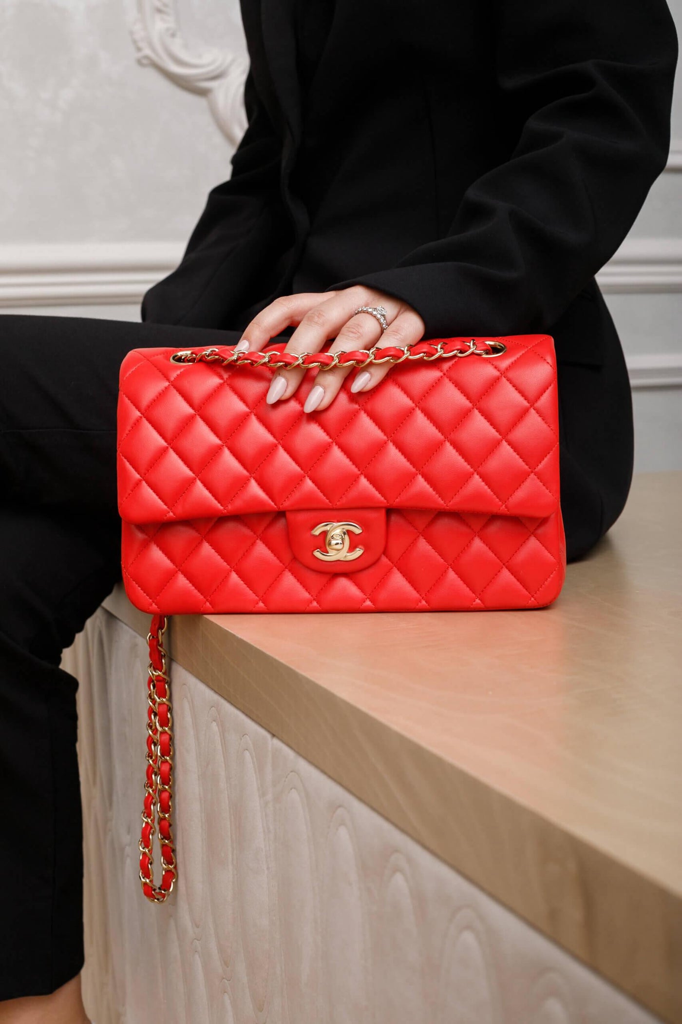 Luxury brand cha-nnel bag for women